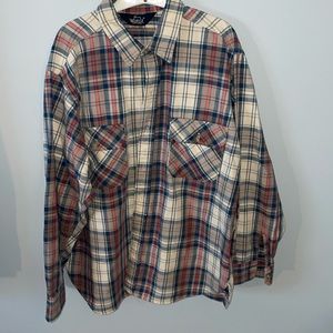 WoolRich Men's Long Sleeve plaid Flannel Button Up  XXL Vintage